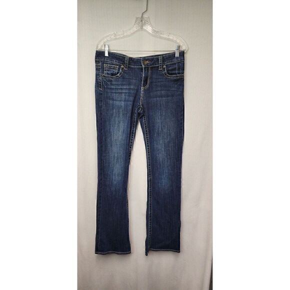 Kut From The Kloth Straight Leg Stretch Blue Denim Jeans Size 8 - Picture 3 of 6